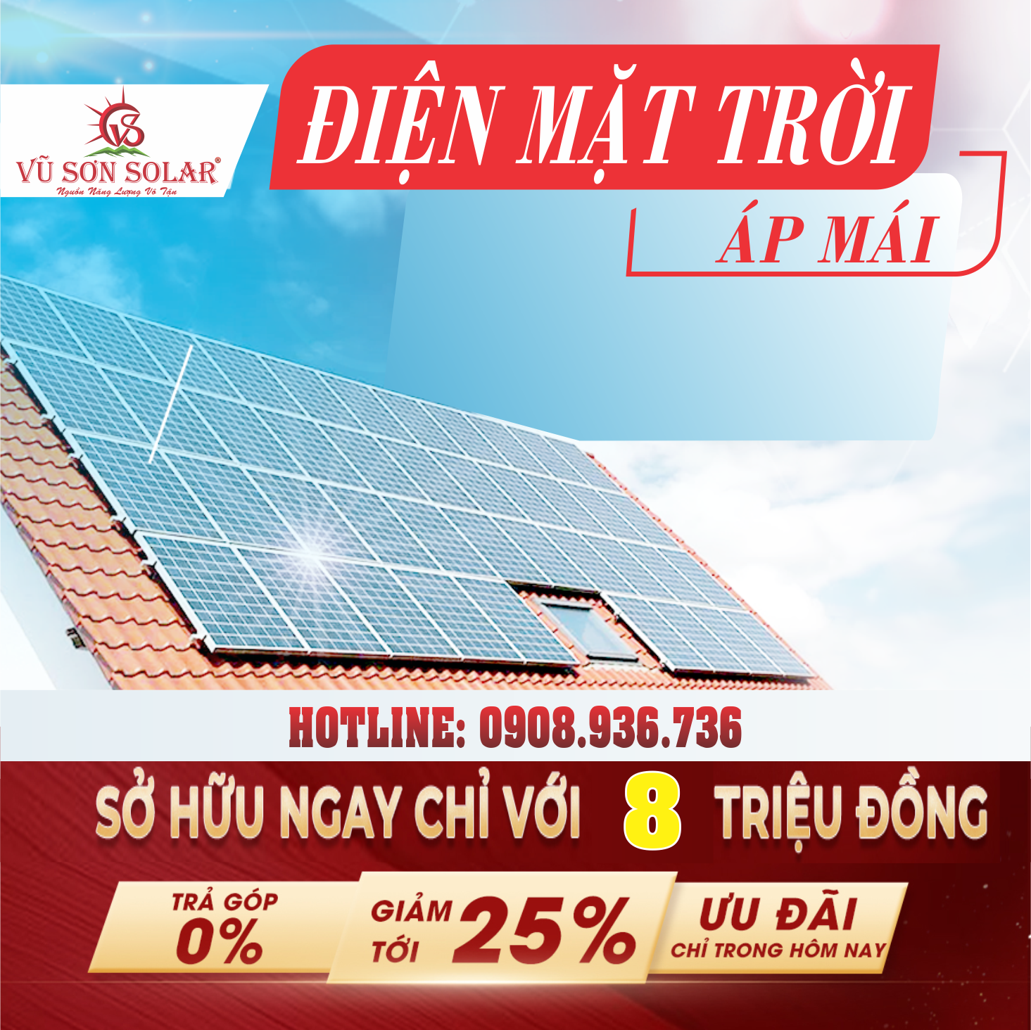 Điện mặt trời trả góp Vũ Sơn